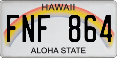 HI license plate FNF864