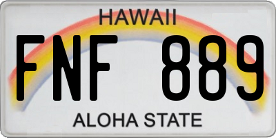 HI license plate FNF889