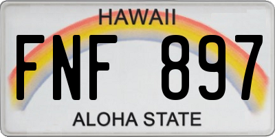 HI license plate FNF897