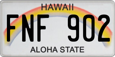 HI license plate FNF902