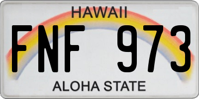 HI license plate FNF973