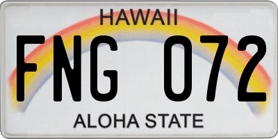 HI license plate FNG072