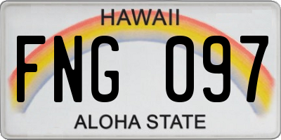 HI license plate FNG097