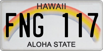 HI license plate FNG117