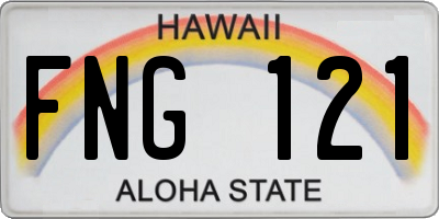 HI license plate FNG121