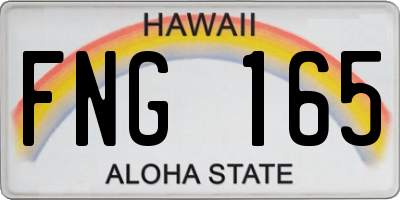 HI license plate FNG165