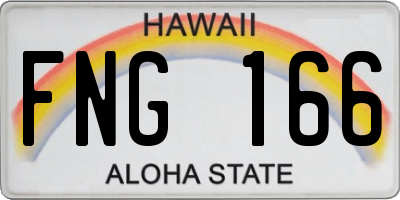 HI license plate FNG166