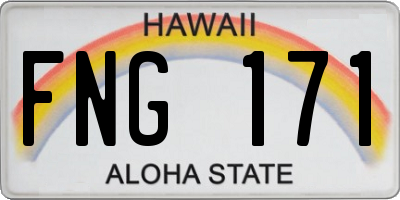 HI license plate FNG171