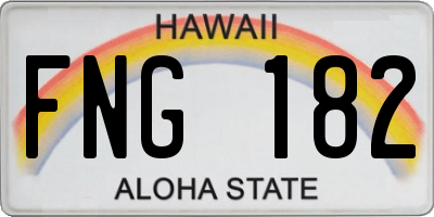 HI license plate FNG182
