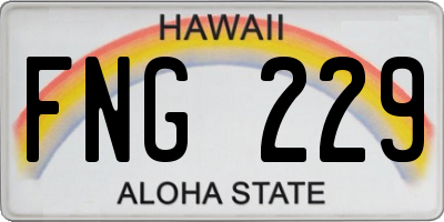 HI license plate FNG229