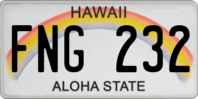 HI license plate FNG232