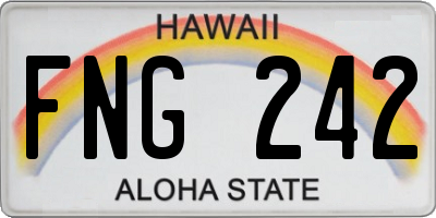 HI license plate FNG242