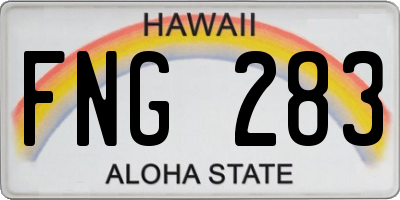 HI license plate FNG283