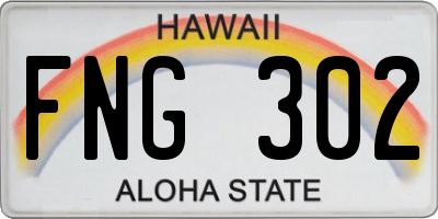 HI license plate FNG302