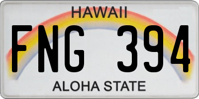HI license plate FNG394