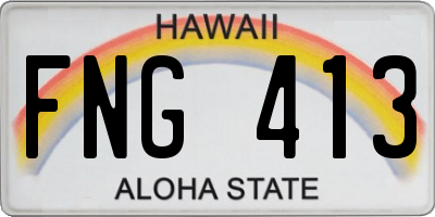 HI license plate FNG413