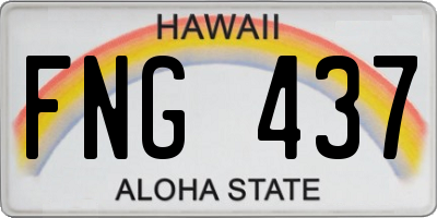 HI license plate FNG437