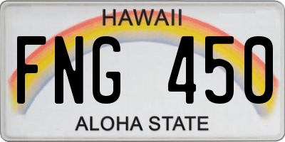 HI license plate FNG450
