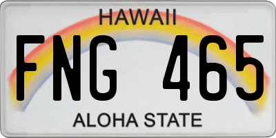 HI license plate FNG465