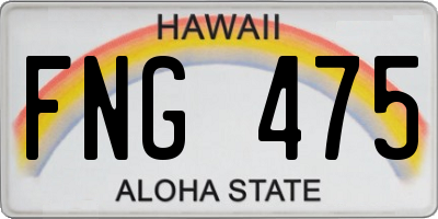 HI license plate FNG475