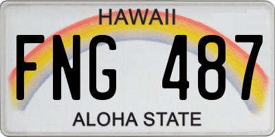 HI license plate FNG487