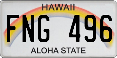 HI license plate FNG496