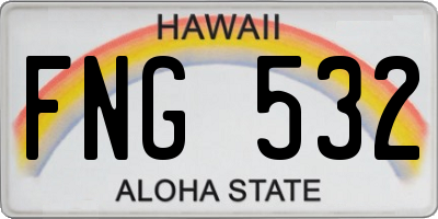 HI license plate FNG532