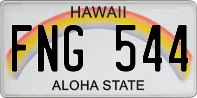HI license plate FNG544