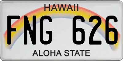 HI license plate FNG626