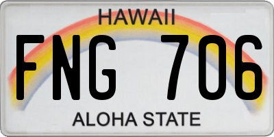 HI license plate FNG706