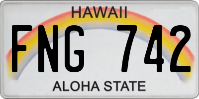HI license plate FNG742