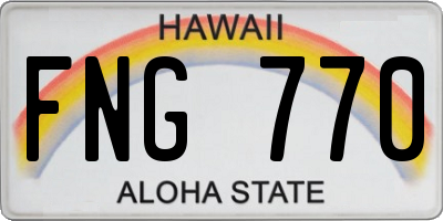HI license plate FNG770