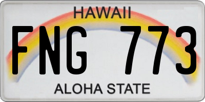 HI license plate FNG773