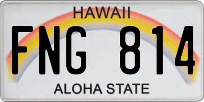 HI license plate FNG814