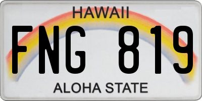 HI license plate FNG819