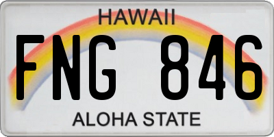 HI license plate FNG846