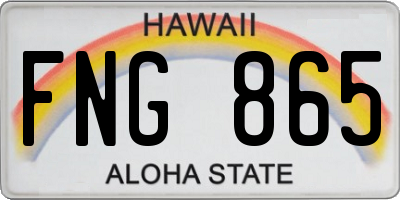 HI license plate FNG865