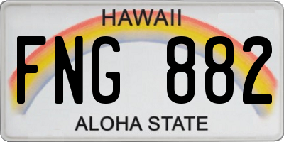 HI license plate FNG882