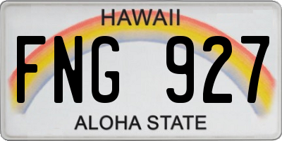 HI license plate FNG927