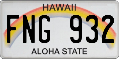 HI license plate FNG932
