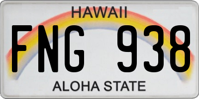 HI license plate FNG938