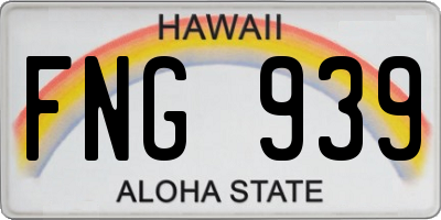 HI license plate FNG939