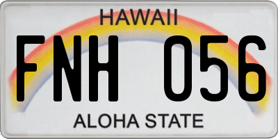 HI license plate FNH056