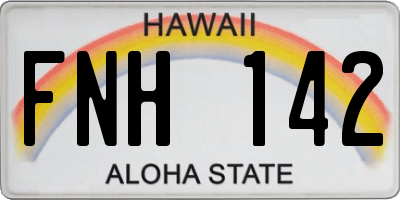 HI license plate FNH142