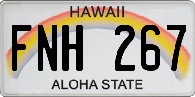 HI license plate FNH267