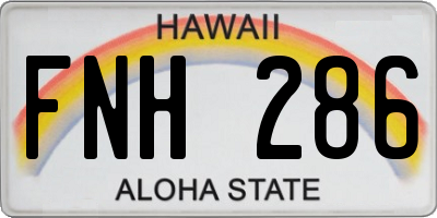 HI license plate FNH286