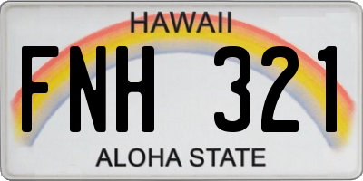 HI license plate FNH321