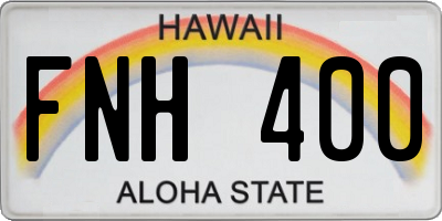 HI license plate FNH400
