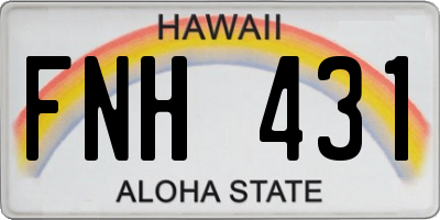 HI license plate FNH431