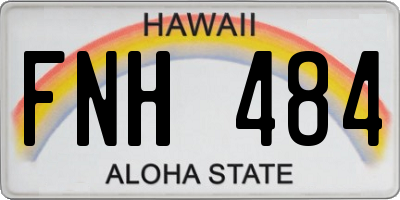 HI license plate FNH484